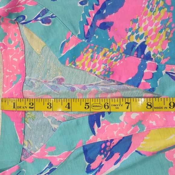 Lilly Pulitzer Shorely Blue Sandstorm Riva Dress Size Extra Small EUC - Picture 7 of 12